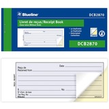 Blueline Receipt Book - 50 Sheet(s) - 2 PartCarbonless Copy - 2.76" x 6.73" Form Size - Blue Cover - Paper - 1 Each