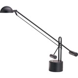 Dainolite 8W LED Desk Lamp, Black Finish - 28" (711.20 mm) Height - 28" (711.20 mm) Width - 1 x 8 W LED Bulb - Painted - Dimmable - 650 lm Lumens - Metal - Desk Mountable, Table Top - Black - for Desk, Office, Bedroom, Table