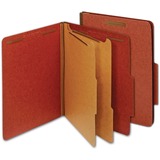 Pendaflex Letter Recycled Classification Folder - 8 1/2" x 11" - 2 1/2" Expansion - 6 Fastener(s) - Red - 60% Recycled - 1 Each