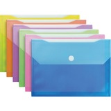 Winnable Document Envelope - Document - Letter - Velcro - Polypropylene - 1 Each - Orange, Frosted
