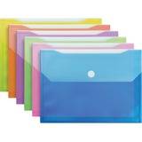 Winnable Document Envelope - Document - Letter - Velcro - Polypropylene - 1 Each - Pink, Frosted