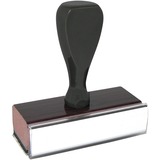 Derome Traditional Rubber Stamp - 6 Line(s) - Rubber Rubber - 1 Each