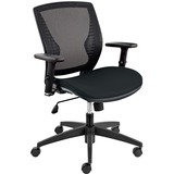 Offices To Go Stradic Tilter Chair - Black Fabric Seat - Black Back - Medium Back - 5-star Base - Black - Quilted Fabric - Armrest - 1 Each