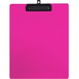 Geocan Letter Size Writing Board, Pink - 8 1/2" x 11" - Plastic, Polypropylene - Pink - 1 Each