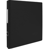 Geocan GEO Ring Binder - 1" Binder Capacity - Letter - 8 1/2" x 11" Sheet Size - D-Ring Fastener(s) - 2 Internal Pocket(s) - Polypropylene - Black - Heavy Duty, Textured, PVC-free, Spine Label, Finger Hole - 1 Each