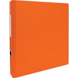 Geocan 1" Textured Heavy-duty Binder, Orange - 1" Binder Capacity - Letter - 8 1/2" x 11" Sheet Size - D-Ring Fastener(s) - 2 Internal Pocket(s) - Polypropylene - Orange - Heavy Duty, Textured, PVC-free, Spine Label, Finger Hole - 1 Each