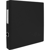 Geocan 1.5" Textured Heavy-duty Binder, Black - 1 1/2" Binder Capacity - Letter - 8 1/2" x 11" Sheet Size - D-Ring Fastener(s) - 2 Internal Pocket(s) - Polypropylene - Black - Heavy Duty, Textured, PVC-free, Spine Label, Finger Hole - 1 Each