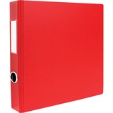 GEO 1.5" Textured Heavy-duty Binder, Red - 1 1/2" Binder Capacity - Letter - 8 1/2" x 11" Sheet Size - D-Ring Fastener(s) - 2 Internal Pocket(s) - Polypropylene - Red - Heavy Duty, Textured, PVC-free, Spine Label, Finger Hole - 1 Each