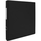 Geocan 2" Textured Heavy-duty Binder, Black - 2" Binder Capacity - Letter - 8 1/2" x 11" Sheet Size - D-Ring Fastener(s) - 2 Internal Pocket(s) - Polypropylene - Black - Heavy Duty, Textured, PVC-free, Spine Label, Finger Hole - 1 Each