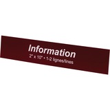 Derome Engraved Name Plate - 1 Each - 10" (254 mm) Width x 2" (50.80 mm) Height - Engraved