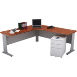 HDL Titan Corner Workstation - 1" Table Top Thickness - 71" Height x 71" Width x 28.8" Depth - Autumn - Thermofused Melamine (TFM) Top Material - 1 Each