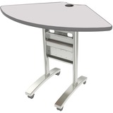 Star Tucana Conference Table Top - Quarter Round Top - 1" Table Top Thickness - Gray - Polyvinyl Chloride (PVC)
