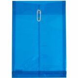 GEO Translucent Polyethylene Envelope - Legal - 13 1/2" Width x 9 3/4" Length - Drawstring - Polyethylene, Plastic - 1 Each - Translucent, Blue