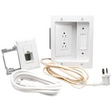 On-Q CPT306WV1 Miscellaneous Kits In-wall Tv Power And Cable Management Kit, White 804428434054