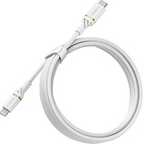 OtterBox Lightning to USB-C Cable - 6.6 ft Lightning/USB-C Data Transfer Cable - First End: 1 x Lightning - Male - Second End: 1 x USB Type C - Male - 480 Mbit/s - MFI - Cloud Dust White