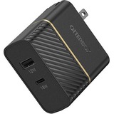 OtterBox USB-C and USB-A Fast Charge Dual Port Wall Charger Premium - 1 Pack - 18 W - 120 V AC, 230 V AC Input - 5 V DC/3 A, 9 V DC Output - Black Shimmer