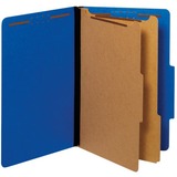 Pendaflex 2/5 Tab Cut Legal Recycled Classification Folder - 8 1/2" x 14" - 2 1/2" Expansion - 6 Fastener(s) - 2" Fastener Capacity - Top Tab Location - Right of Center Tab Position - 2 Divider(s) - Pressboard - Dark Blue - 60% Fiber Recycled - 10 Box