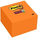 Post-it Super Sticky Notes, 3 in x 3 in, Neon Orange, 5 Pads/Pack, 90 Sheets/Pad - 3" x 3" - 90 Sheets per Pad - Neon Orange, Orange - Super Sticky, Recyclable - 5 Pad