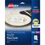 AVE35701 - Avery&reg; Place Cards With Gold Border 1-7/16...