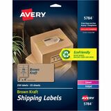 Avery® Shipping Labels,, Kraft Brown, 2