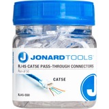 Jonard Tools RJ45 CAT5e Pass-Through Connectors (Pack of 50) - 50 Pack - 1 x RJ-45 Network Male