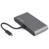 StarTech.com Thunderbolt 3 Mini Dock - Portable Dual Monitor TB3 Docking Station DisplayPort 4K 60Hz - 1x USB-A, GbE - 28cm (11") Cable - Thunderbolt 3 mini dock - 40Gb video & data/dual monitor DisplayPort 4K 60Hz/1x USB-A 3.0 5Gbps/GbE - Portable bus powered laptop docking station w/11in cable - No drivers - MacBook Pro 13/16/Air Dell XPS/HP EliteBook/Lenovo X1 Carbon - TB3 certified