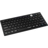 Kensington Multi-Device Dual Wireless Compact Keyboard - Wireless Connectivity - Bluetooth/RF - 2.40 GHz - USB Interface Multimedia Hot Key(s) - Computer, Tablet, Smartphone - Windows, Mac OS, iOS, Chrome OS - Scissors Keyswitch - AAA Battery Size Support