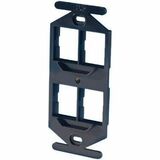 Ortronics TracJack 106-Type Frame, Four-Port, Black - 4 x Total Number of Socket(s) - 1-gang - Wall...