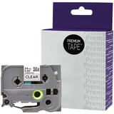 Premium Tape Label Tape - Alternative for Brother TZe-151 - 1' x 26' (24 mm x 8 m) - Black on Clear - 1 Pack