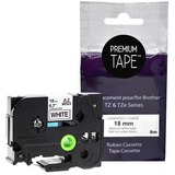 Premium Tape Label Tape - Alternative for Brother TZe-241 - 3/4" x 26' (18 mm x 8 m) - Black on White - 1 Pack