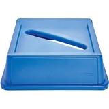 Rubbermaid Commercial Recycling Container Lid - 1 Each - Blue