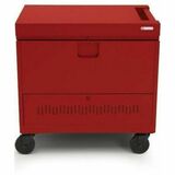 Bretford CUBE Toploader Cart - TVTL40PAC - 4 Casters - 5" Caster Size - Maroon - For 40 Devices