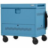 Bretford CUBE Toploader Cart - TVTL40PAC - 4 Casters - 5" Caster Size - Royal Blue - For 40 Devices
