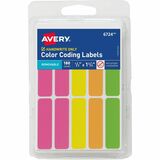 Avery® Rectangular Removable Color Coding Labels on Small Sheets