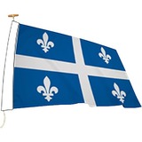 L'étendard Province Flag - Canada - Quebec - 72" (1828.80 mm) x 36" (914.40 mm) - 200 Denier Nylon