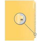 Quest Numerical Litigation Index Dividers - 1/25 - Digit - #23 - 8.50" Divider Width x 11" Divider Length - Letter - Buff Divider - 1 / Pack