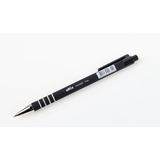 Offix Ballpoint Pen - Fine Pen Point - Black - Rubberized Barrel - 1 Each