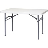 DURA Durable Folding Table - 4ft - Rectangle Top - 48" Table Top Length - 24" Height - Resin Top Material - 1 Each