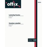 Offix Laminating Pouch - Sheet Size Supported: Letter 8.50" (215.90 mm) Width x 11" (279.40 mm) Length - Laminating Pouch/Sheet Size: 3 mil Thickness - 100 / Pack