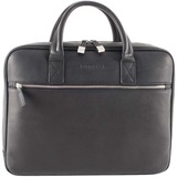 bugatti Sartoria Carrying Case (Briefcase) for 14" Notebook - Black - Top Grain Leather Body - Handle, Trolley Strap - 12" (304.80 mm) Height x 11.50" (292.10 mm) Width x 2" (50.80 mm) Depth - 1 Each