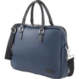 bugatti Contrast Carrying Case (Briefcase) for 14" Notebook - Navy - Vegan Leather Body - Handle, Trolley Strap - 11" (279.40 mm) Height x 15.50" (393.70 mm) Width x 3" (76.20 mm) Depth - 1 Each