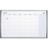 ACCO Arc Cubicle Dry-Erase Monthly Calendar, 18" x 30" - 30" (2.5 ft) Width x 18" (1.5 ft) Height - White Surface - Aluminum Frame - Rectangle - 1 Each