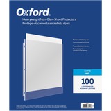 Oxford Sheet Protector - 0" Thickness - For Letter 8 1/2" x 11" Sheet - 3 x Holes - Ring Binder - 100 / Box