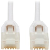 Eaton Tripp Lite Series Safe-IT Cat6a 10G Snagless Antibacterial Slim UTP Ethernet Cable (RJ45 M/M), White, 6 ft. (1.83 m), TAA