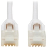 Tripp Lite by Eaton Safe-IT Cat6a 10G Snagless Antibacterial Slim UTP Ethernet Cable (RJ45 M/M) White 7 ft. (2.13 m)