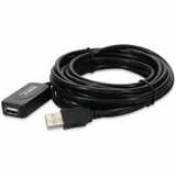 AddOn 15ft Active USB 2.0 (A) Male to Female Black Cable