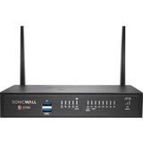 SonicWall TZ370W Network Security/Firewall Appliance - 8 Port - 10/100/1000Base-T - Gigabit Ethernet - Wireless LAN IEEE 802.11ac - DES, 3DES, MD5, SHA-1, AES (128-bit), AES (192-bit), AES (256-bit), WPA, WPA2, WEP, TKIP - 8 x RJ-45 - 3 Year Secure Upgrade Plus Essential Edition - Desktop, Rack-mountable - TAA Compliant