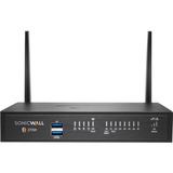 SonicWall TZ370W Network Security/Firewall Appliance - Intrusion Prevention - 8 Port - 1000Base-T - Gigabit Ethernet - 3 Gbit/s Firewall Throughput - Wireless LAN IEEE 802.11ac - AES (192-bit), DES, MD5, AES (256-bit), 3DES, AES (128-bit), SHA-1 - 8 x RJ-45 - 3 Year TotalSecure Essential Edition - Desktop - TAA Compliant