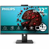Philips 329P1H 32" Class Webcam 4K UHD LCD Monitor - 16:9 - Textured Black