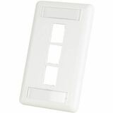Ortronics Faceplate - 3 x Socket(s) - 1-gang - Flush Mount - Cloud White (403HDJ13-88)